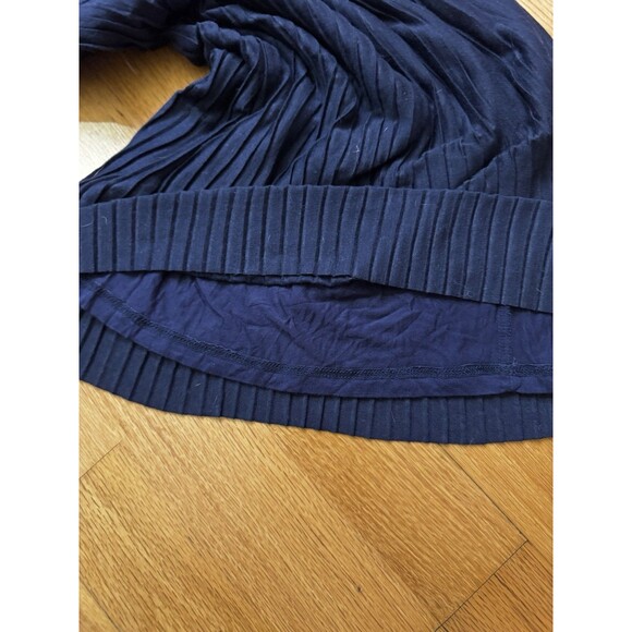 Anthropologie Women's Pleated Pull-On Palazzo Wide Leg Pants Navy Blue Size S - Picture 9 of 12